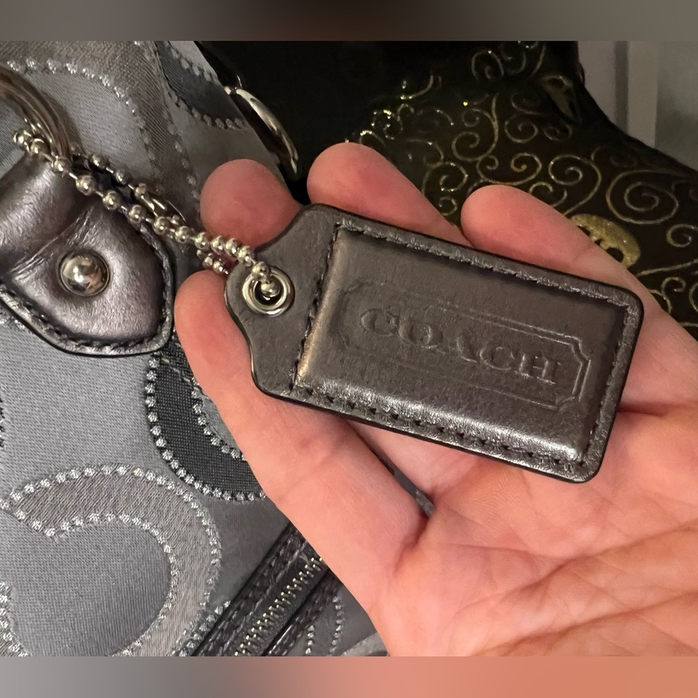 Coach 2013 Daisy Gray Op Art C Shoulder Crossbody Bag #J1373 29128E - Picture 13 of 16